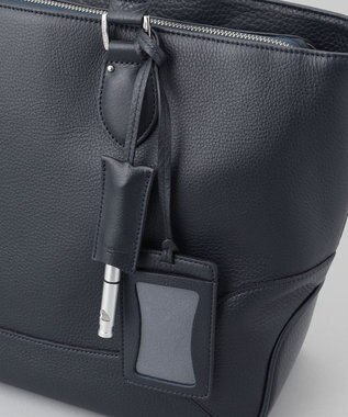 GOTAIRIKU 日本製【PELLE MORBIDA】2WAY シュリンクレザートートバッグ ネイビー系