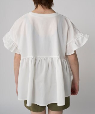 OP／FILA 【Ocean Pacific】らくティブ｜フレアスリーブTシャツ ホワイト