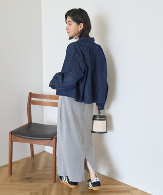 AMERICAN HOLIC バイパチ総針ニットタイトスカート Gray Mixture