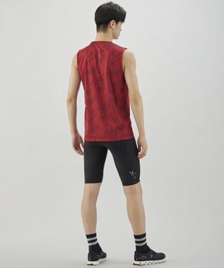 CW-X 【MEN】 CW-X トップス 【薄軽ランニングシャツ】 ノースリーブ タンクトップ Ｕネック 吸汗速乾性(本体) メンズ DLO150 /ワコール レッド