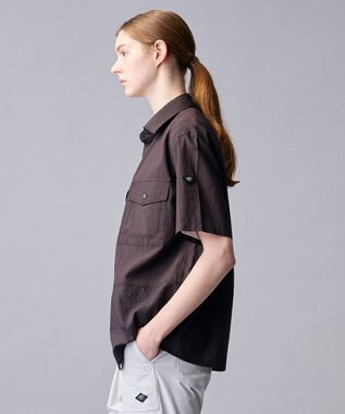 JOSEPH ABBOUD MOUNTAIN 【日本素材/軽量/オーガニックコットンブレンド】チェックコンビ アウトドア シャツ ダークブラウン系3