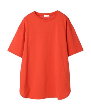 earth music&ecology ラウンドヘムルーズＴ（汗じみ防止） Red