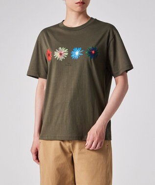 Paul Smith マルチ フローラル プリント 半袖Tシャツ カーキ