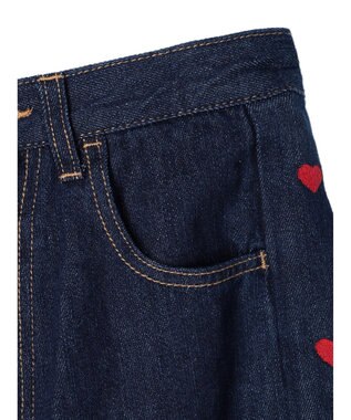 Green Parks ・Ｄｏｕｂｌｅ　Ｆｌａｇｓ　ハート刺繍フレアデニム Indigo