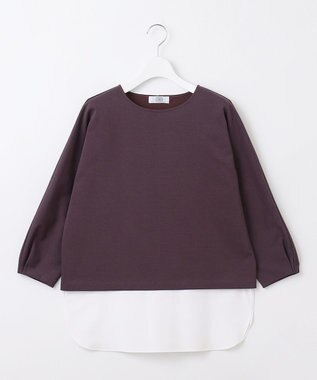 J.PRESS LADIES S TCポンチ ドルマンスリーブ レイヤード カットソー パープル系