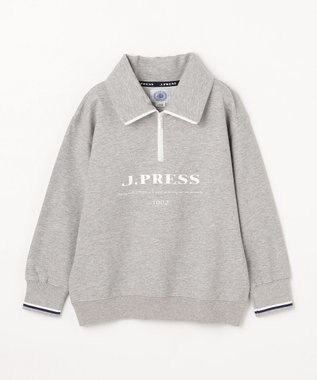 J.PRESS KIDS 【100-130cm】ミニ裏毛 ハーフジップ トレーナー グレー系