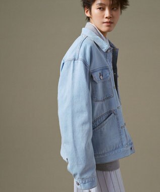 WEGO デニムトラッカージャケット デニム淡加工色