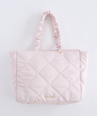 Maison de FLEUR キルティングエアリーキャリーオンバッグ Pink Beige