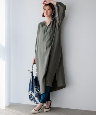 23区 S 【SLOW/洗える】SLOW DENIM タイトストレート デニム ダルブルー系