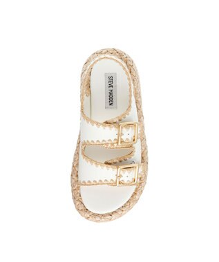 STEVE MADDEN PORTOFINO 厚底ダブルベルトサンダル ホワイト
