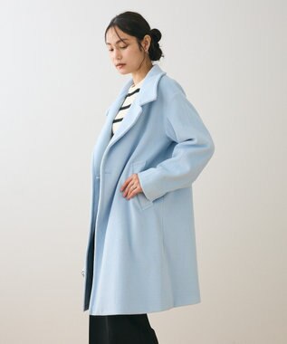 Green Parks スタンドロングコート Sax