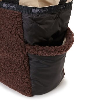 LeSportsac SHERPA SMALL OPEN TOTE/ダークチョコレートシェルパ ダークチョコレートシェルパ