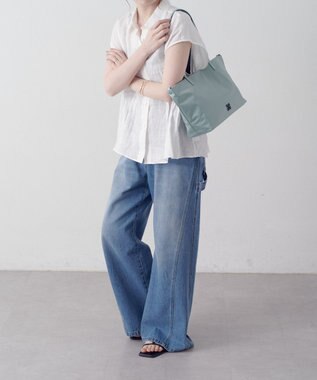 russet バイカラーレザーハンドルトートバッグ(SF-279) Sax