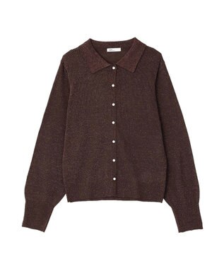 CRAFT STANDARD BOUTIQUE ポロ衿アンサンブルニット Brown