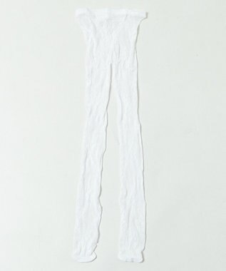 WEGO フラワー総レースタイツ ホワイト