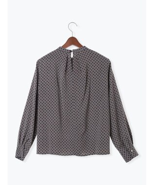 Te chichi パターンアソートボウタイブラウス グレー