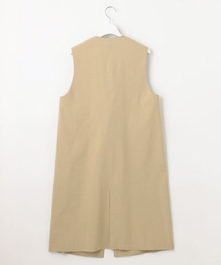 自由区 L 【洗える】テンセルリネンストレッチ ジレ ベージュ系