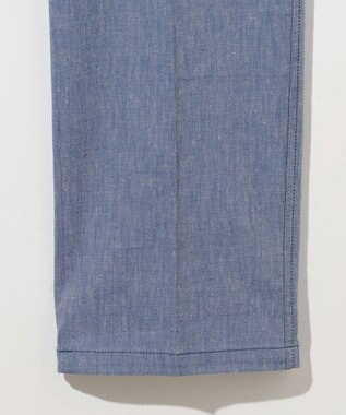 JOSEPH ABBOUD 【キングサイズ・ウエストも伸びる/清涼/ストレッチ】ストレッチリネンシャンブレーパンツ サックスブルー系