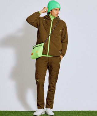 PW CIRCULUS 【撥水加工 / ストレッチ】【MEN】キルティング中綿ブルゾン ゴルフ カーキ系