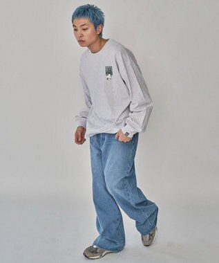 WEGO 【ユニセックス着用ITEM】別注VISIONゴーストスケータープリントT（LS） アッシュグレー