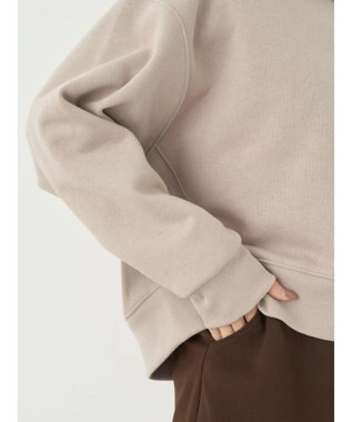 earth music&ecology ハーフＺＩＰ裏起毛プルオーバー Pink Beige