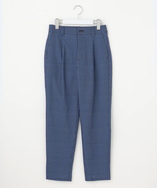 23区GOLF 【WOMEN】【撥水】ギンガムサッカー テーパードパンツ ダルブルー系3