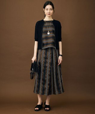 自由区 【カタログ掲載・ワンポイントアイテム】アクリルバイカラー ネックレス アイボリー×ブラウン