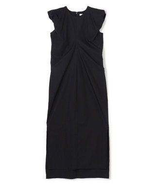 BEIGE， MALLOW / コットンタック バルーンスリーブドレス Black