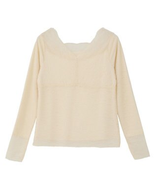 earth music&ecology 【吸湿発熱】【2WAY】あったかフェミニンインナー（２ｗａｙネック） Ecru