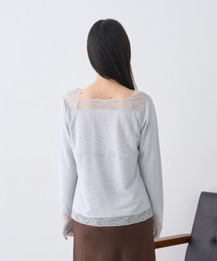 earth music&ecology 【吸湿発熱】【2WAY】あったかフェミニンインナー（２ｗａｙネック） Light Gray