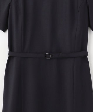 J.PRESS LADIES BAHARIYE SOLID フレアー ワンピース ネイビー系