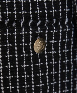 WEGO 【ANGIE VINTAGE/オケージョン対応 / セレモニー対応】ノーカラー ツイードジャケット ブラックその他