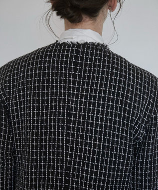 WEGO 【ANGIE VINTAGE/オケージョン対応 / セレモニー対応】ノーカラー ツイードジャケット ブラックその他