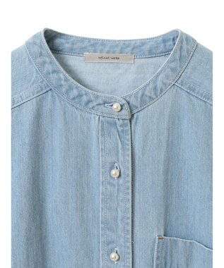 CRAFT STANDARD BOUTIQUE デニムパールボタンワンピース Sax