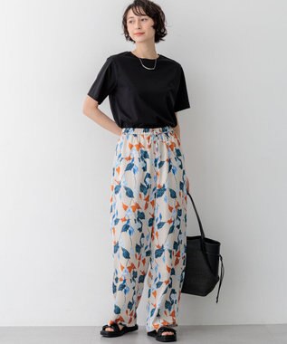 23区 【先行予約】シアーコンフォート クルーネック Tシャツ ブラック系