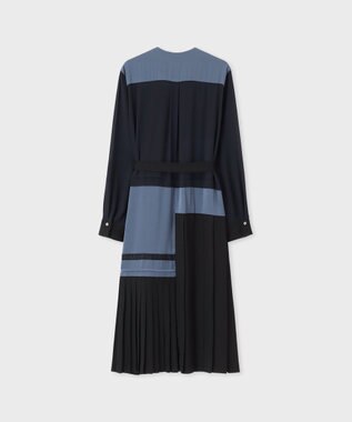 Paul Smith カラーブロック レース ワンピース インディゴブルー