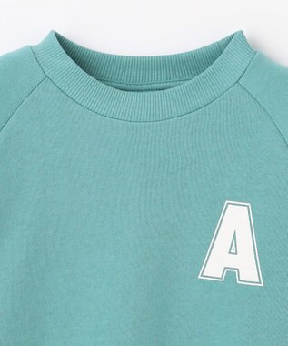 ANY KIDS ロゴプリント トレーナー ブルー