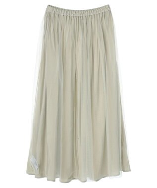 Green Parks ２ｗａｙ　リバーシブルシャイニーチュールスカート Ivory