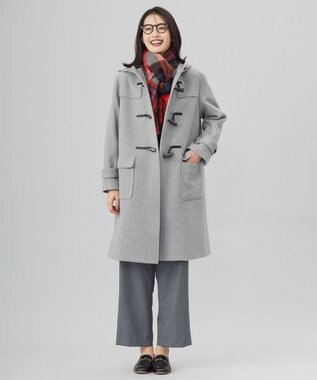 J.PRESS LADIES 【洗える】ANASTASIA milled セミワイド パンツ ライトグレー系