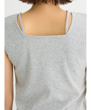 Green Parks マルチストラップテレコタンク Gray Mixture