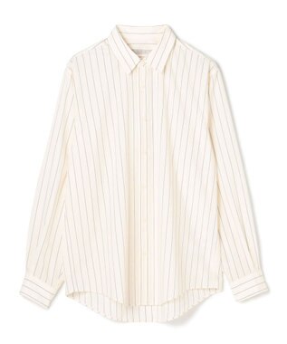 UNFILO MENS 【OCEANS 雑誌・web 掲載 / 男女兼用】TR デイリークリーンシャツ オフホワイト×ブルーストライプ