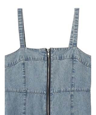 Green Parks ・ＥＬＥＮＣＡＲＥ　ＤＵＥ　デニム　Ｗ　ＺＩＰジャンスカ Light Indigo