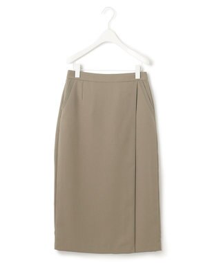 ICB 【接触冷感・UVケア・速乾・洗える】FluidBackSatin ナロースカート オリーブ系