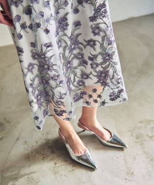 GRACE CONTINENTAL スモール3Dフラワードレス グレー