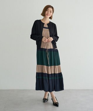 YECCA VECCA 【UVカット】クルーネックカーディガン Black