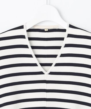 自由区 【新型登場！/WEB限定カラー有】ハイツイストコットンアセテート ニット5分袖 ホワイト系2