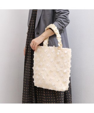 UNBILLION カシュカシュ cachecache / 3Dフラワー刺繍トート