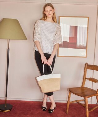 TOCCA 【A4サイズ対応】COLOR of AUBE BASKET かごバッグ オフ