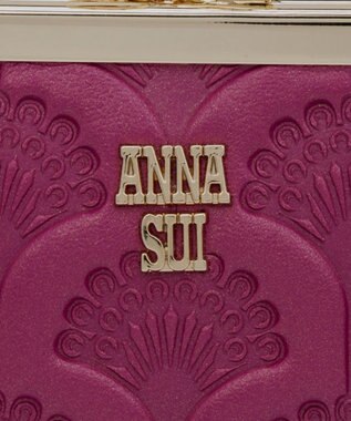 ANNA SUI ピーコック 二つ折り口金長財布 ピンク