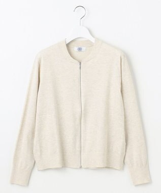 J.PRESS LADIES 【洗える】ラメニット ブルゾン ナチュラル系